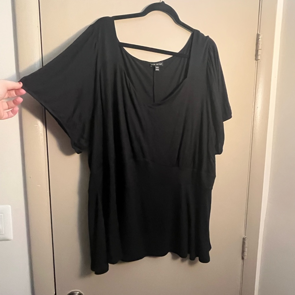 Lane Bryant NWOT Black sweetheart neck shirt size 34/36